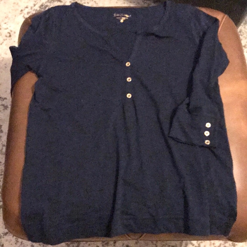 Lilly Pulitzer navy Elsa top